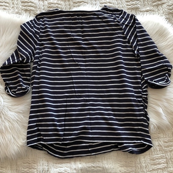 New Look Maternity Stripe 3/4 Sleeve Tee Blue 14 - Picture 7 of 7